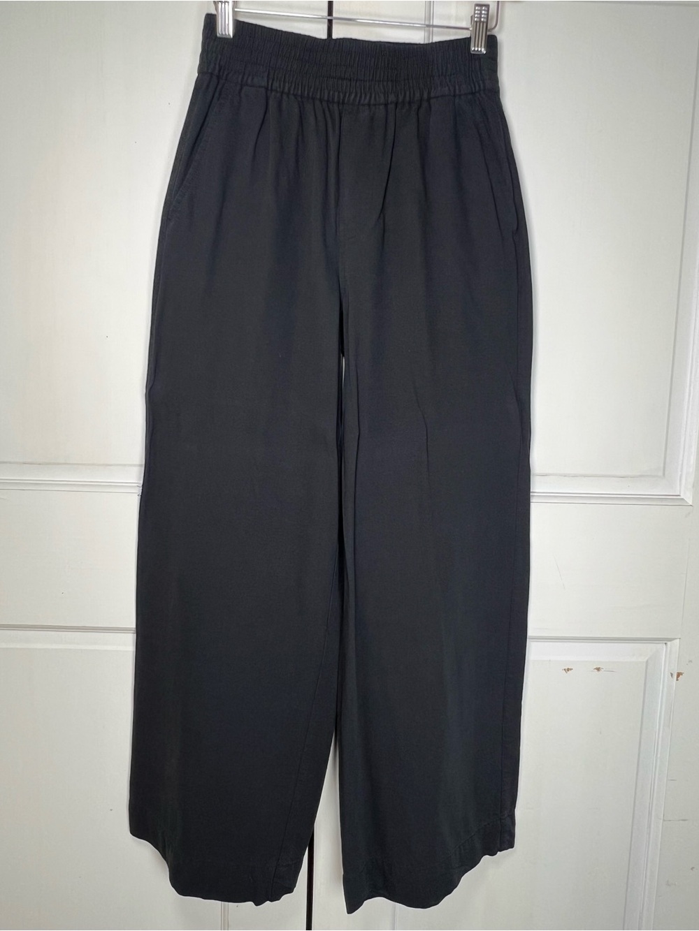 Madewell Drapeweave Carley Wide Leg Black Pants NG528 Sz XXS - Picture 3 of 7